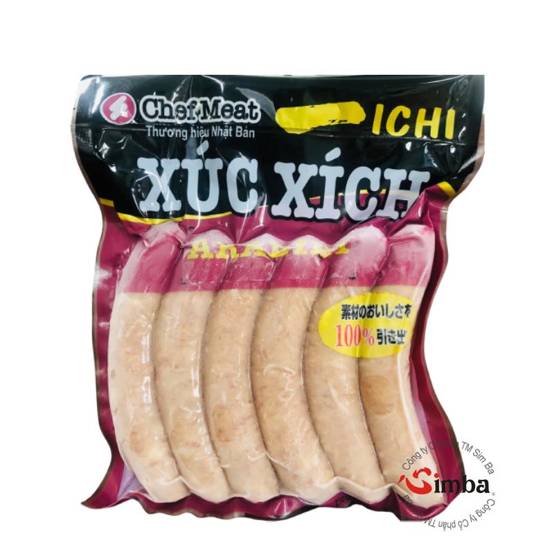 Chef meat} あらびき豚肉ソーセージ - (80g×6本/500g)