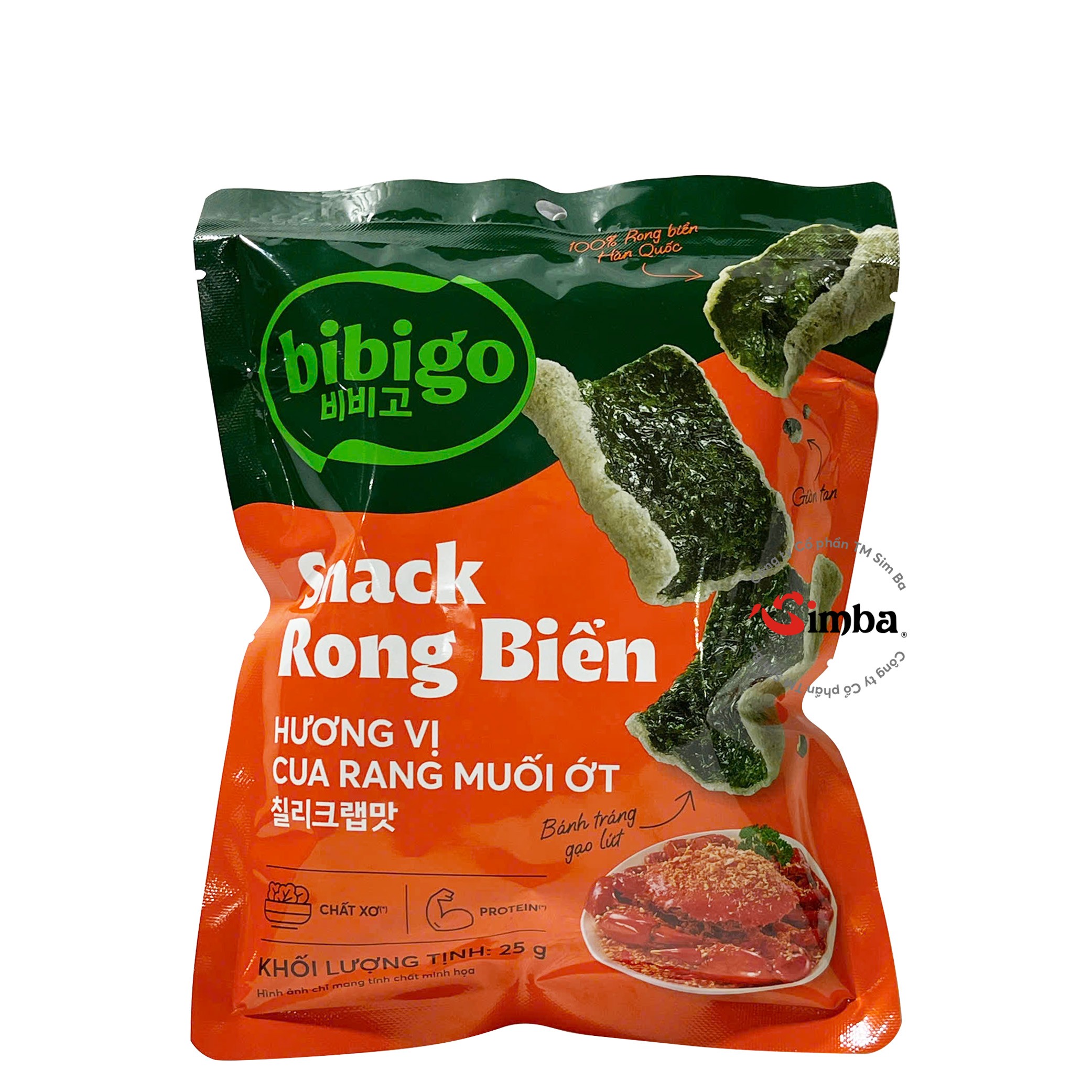 海苔スナック - チリクラブ塩味 {ビビゴ} - 25g