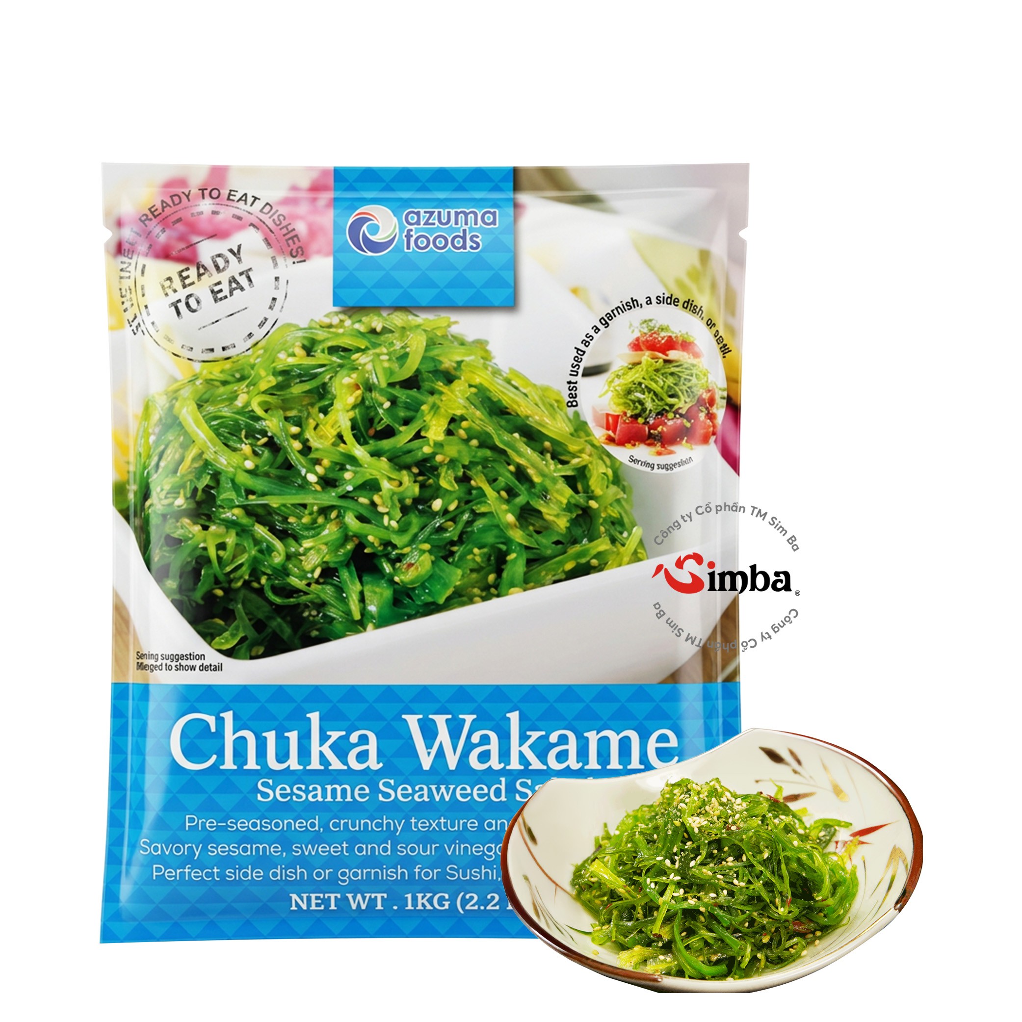 Sesame Seaweed Salad (Chuka Wakame) - 1kg [frozen]